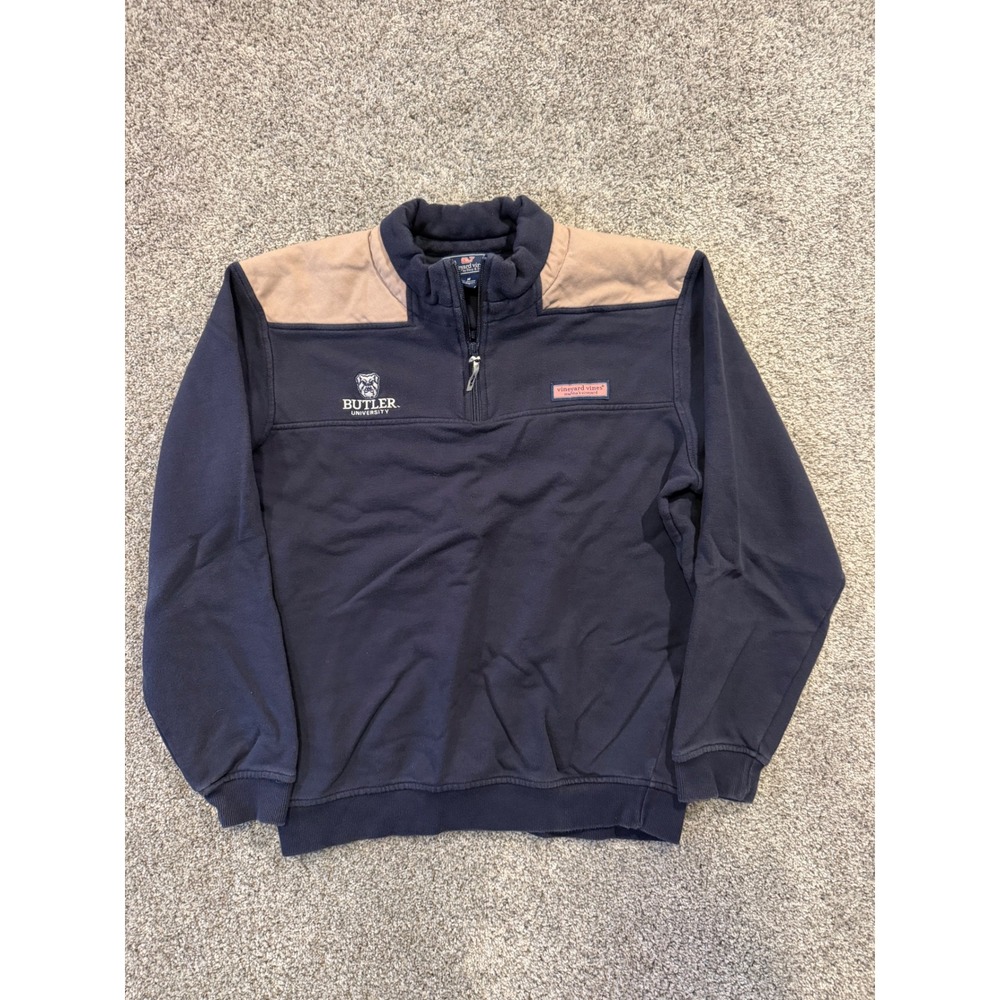 Vineyard Vines Quarter Zip Women M Navy Butler University Shep Shirt Pullover